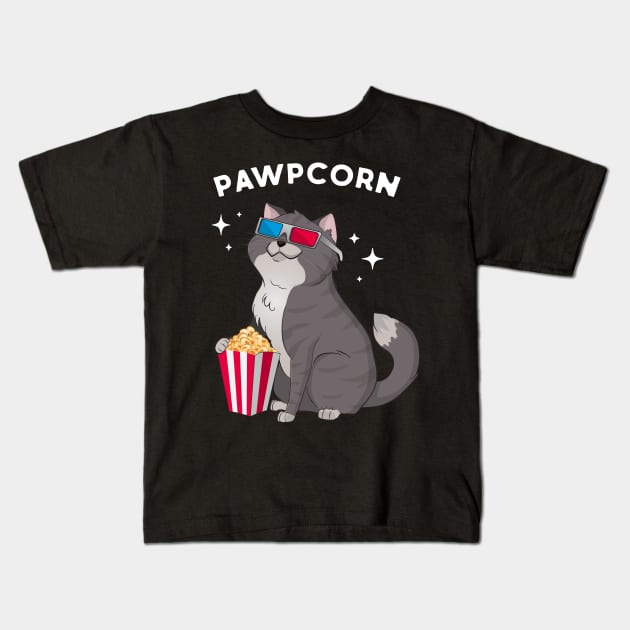 Pawpcorn Kitty Kids T-Shirt by Eugenex